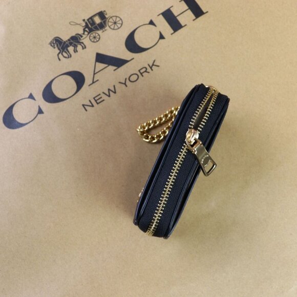 COACH ZIP CARD CASE IN SIGNATURE CANVAS CW883 IMXAQ - Picture 8 of 12